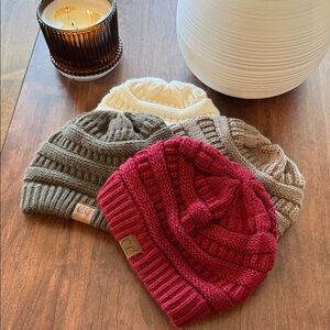 CC Cable Knit Beanies